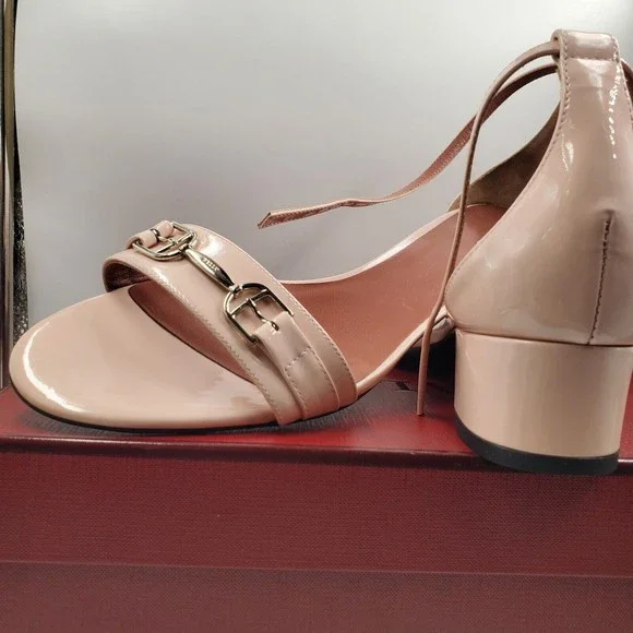 bally cloto calf patent leather women shoes sandals petal bnwt - Picture 12 of 12